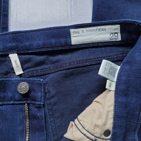 rag & bone Capri Jeans in Indigo - Picture 8 of 8